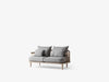 Fly SC2 sofa 2-seter, White Oiled Oak. Tekstil: Hot Madison 094