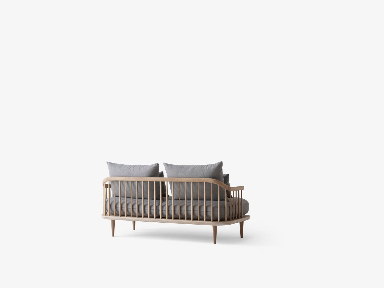 Fly SC2 sofa 2-seter, White Oiled Oak. Tekstil: Hot Madison 094