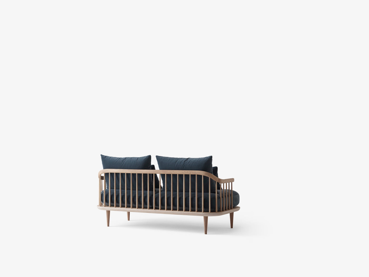 Fly SC2 sofa 2-seter, Smoked Oiled Oak. Tekstil: Velvet 10 Twilight rygg