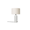 Du kan velge mellom to ulike lampesjermer, hvit eller canvas.