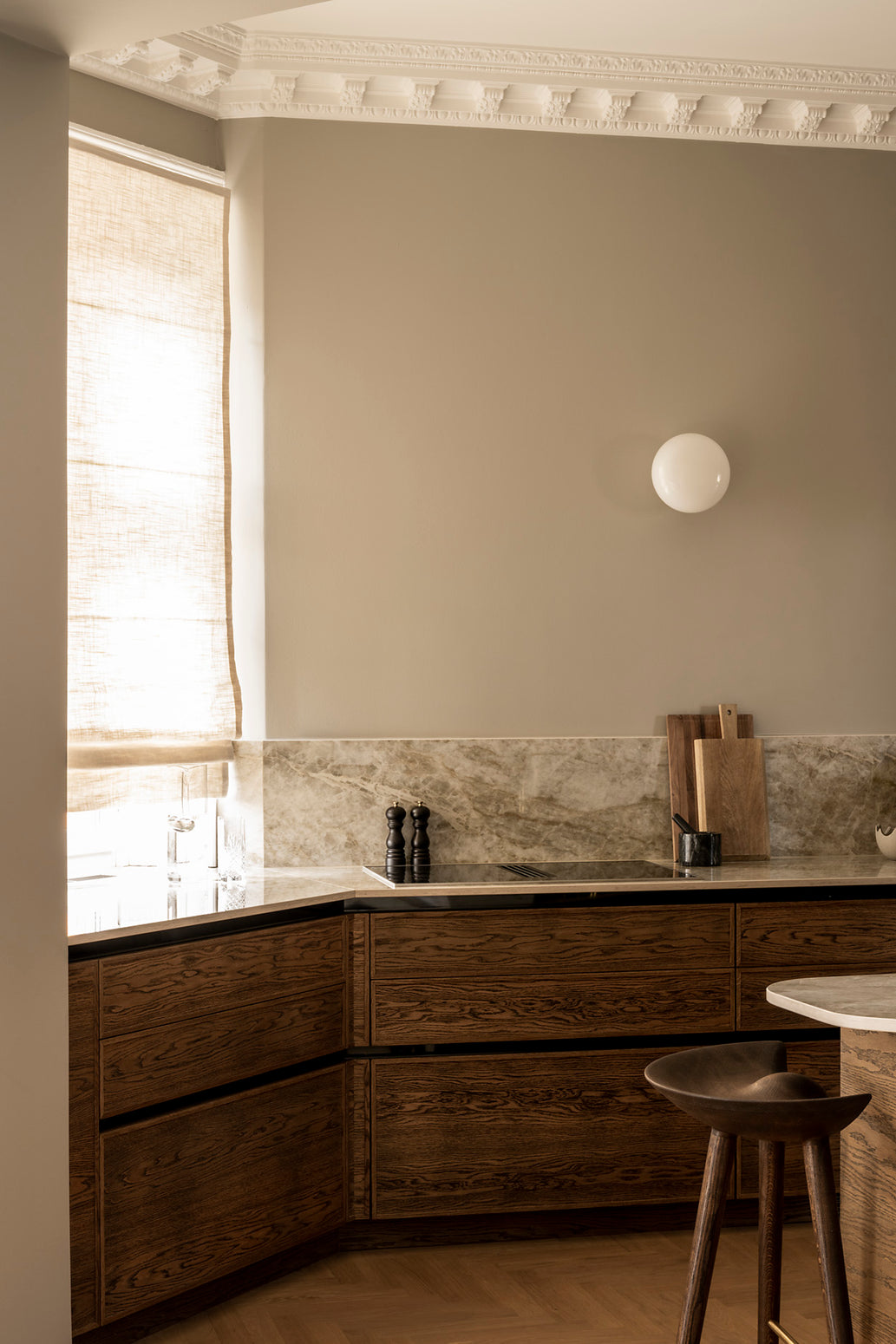 Liftgardin vevd lin fra Gotain i fargen Sand