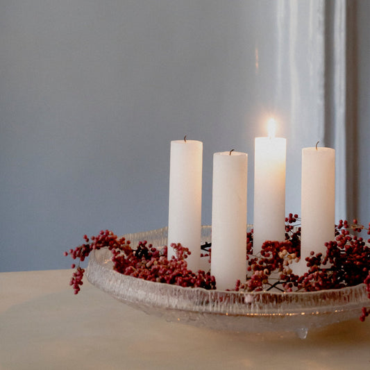 Stearinlys advent Lucille hvit