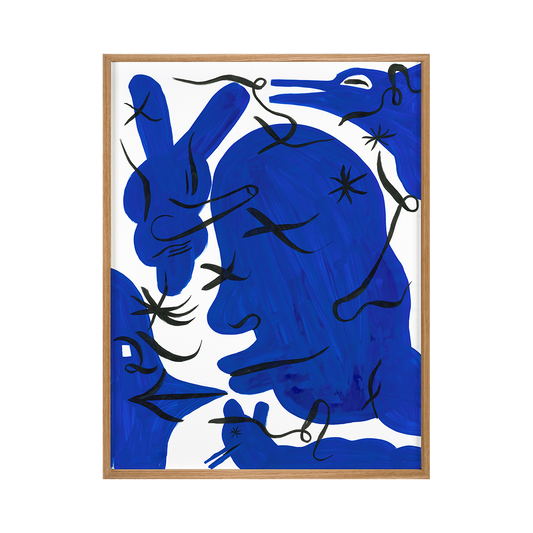 Spesialutgave av The Blues Movement av Jaime Hayon - ramme i vokset eik