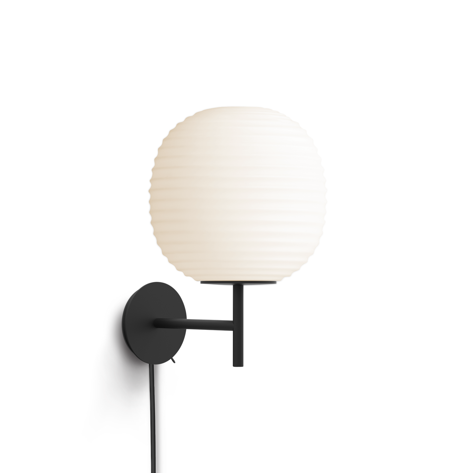 Lysbryteren sitter på selve veggfestet til lampen.