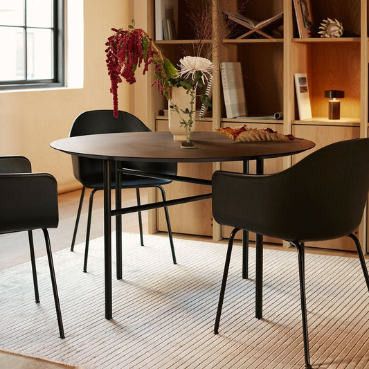 Spisestol Harbour Chair upolstret steel base svart