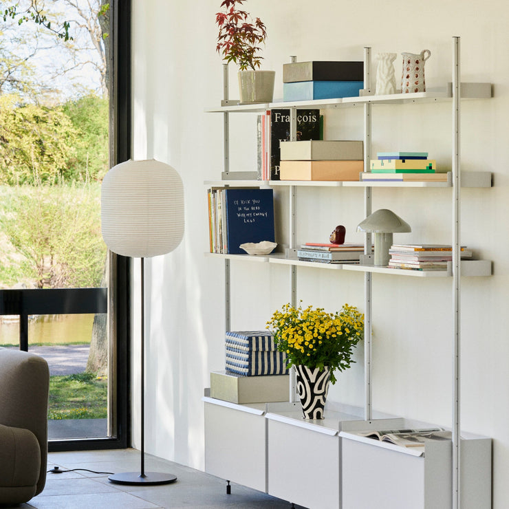 Rice paper shade Oblong-skjermen kan også brukes på stålampe eller bordlampe