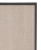 Oppslagstavle med beige tekstil og svart treramme