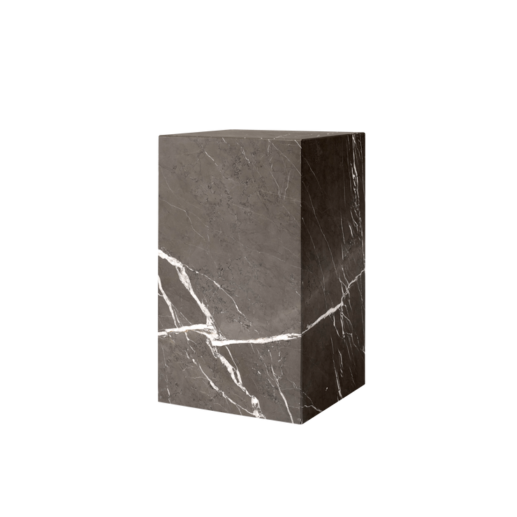 Sidebordet Plinth Tall I brown grey Kendzo marble