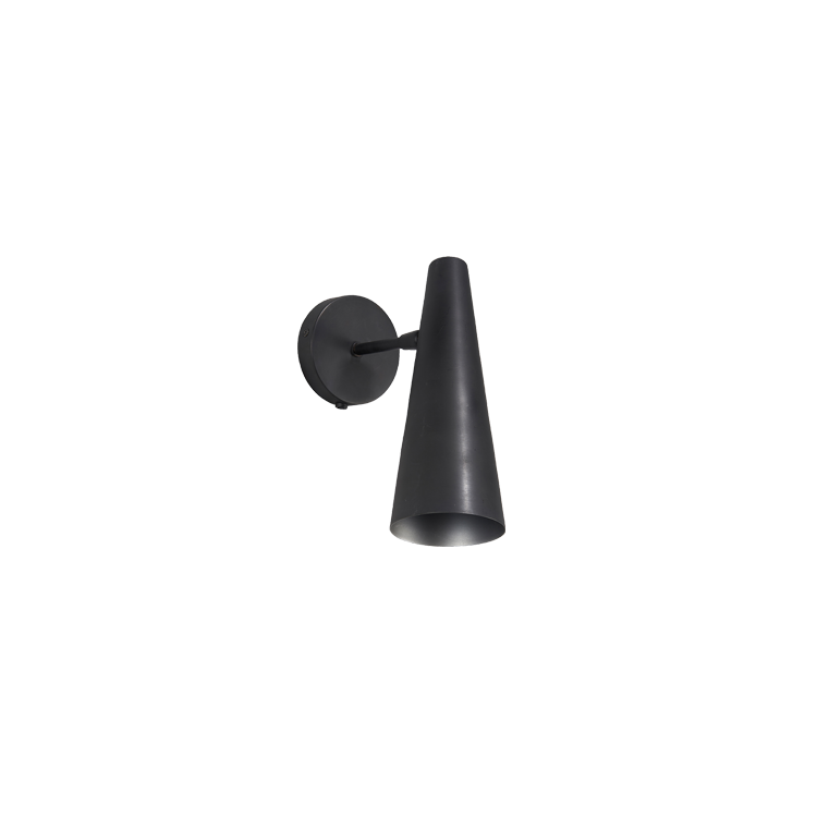Elegant soveromslampe med matt svart finish