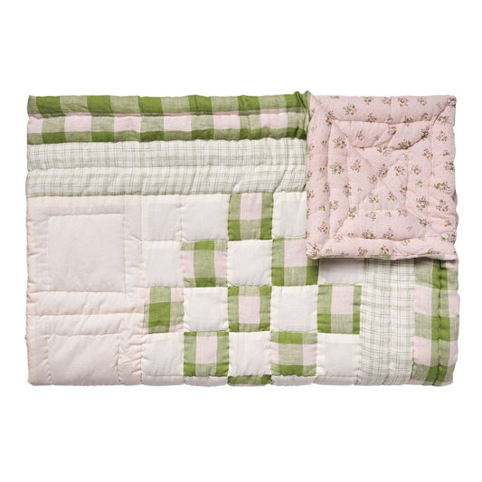 Lappeteppe Ruiskaunokki Gingham Baby Quilt