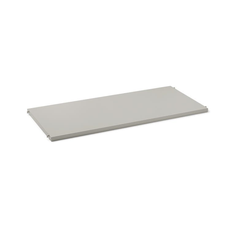 Solid metal shelf light grey