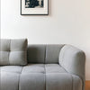 Hay Quilton sofa 3-seter i tekstilet Linen Grid, i fargen adriatic blue