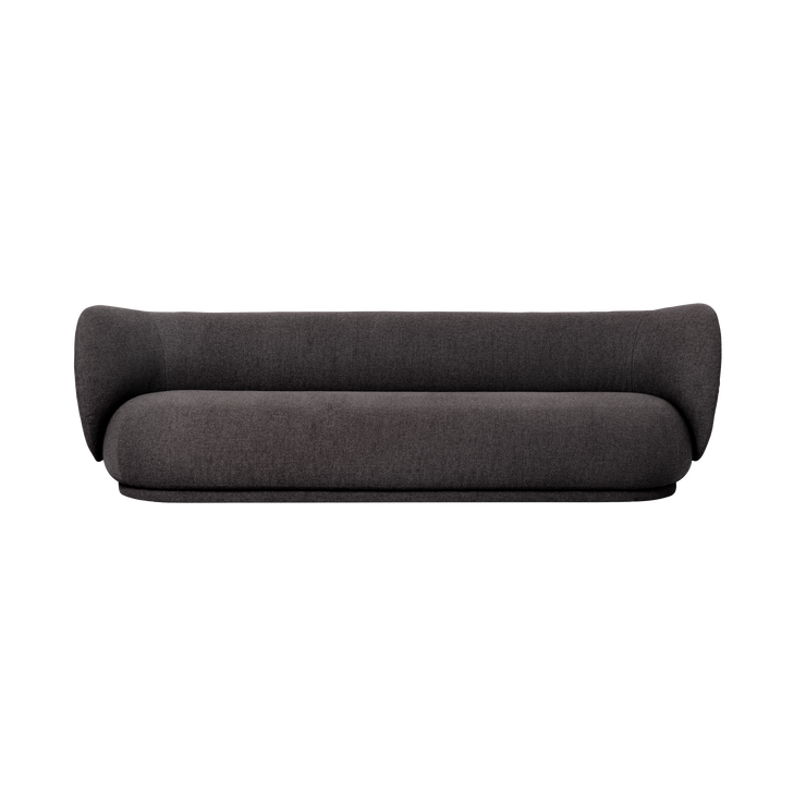 Sofa Rico 4 seter Bouclé i fargen Warm Dark Grey