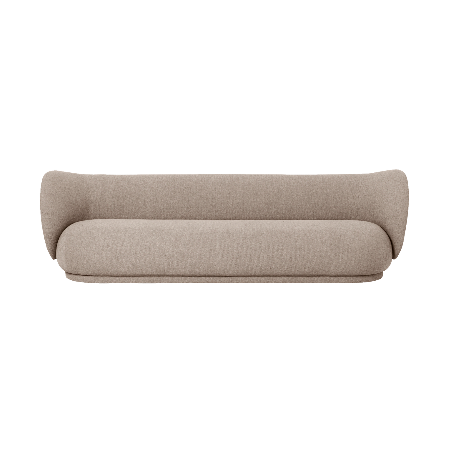 Sofa Rico 4 seter fra Ferm Living i tekstilet Bouclé i fargen Sand