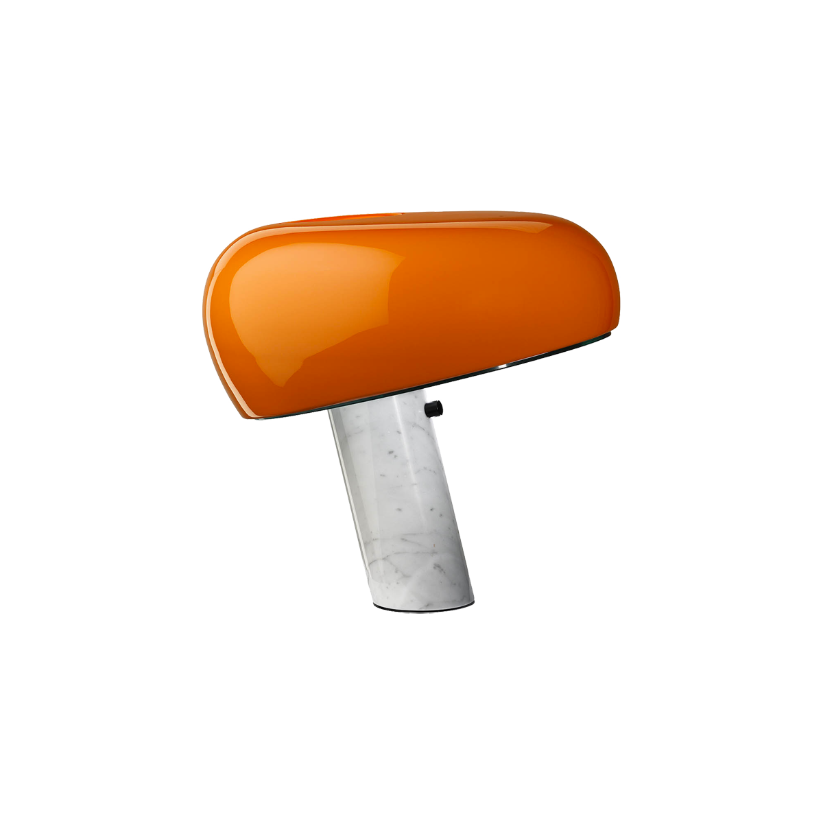 Snoopy fra Flos med oransje farget skjerm