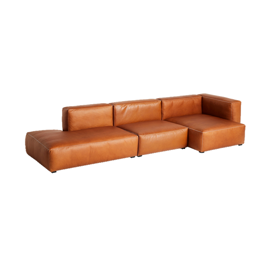 Sofaen i Cognac-farget skinn Silk 0250, kan du ha for resten av livet.