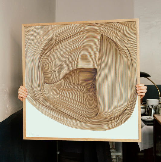 Ronan Bouroullec Drawing 5 kan kjøpes med eller uten ramme. Rammen er spesiallaget til printet.