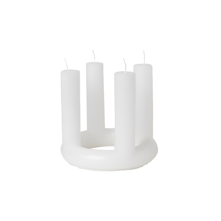 Stearinlys advent Lucia hvit