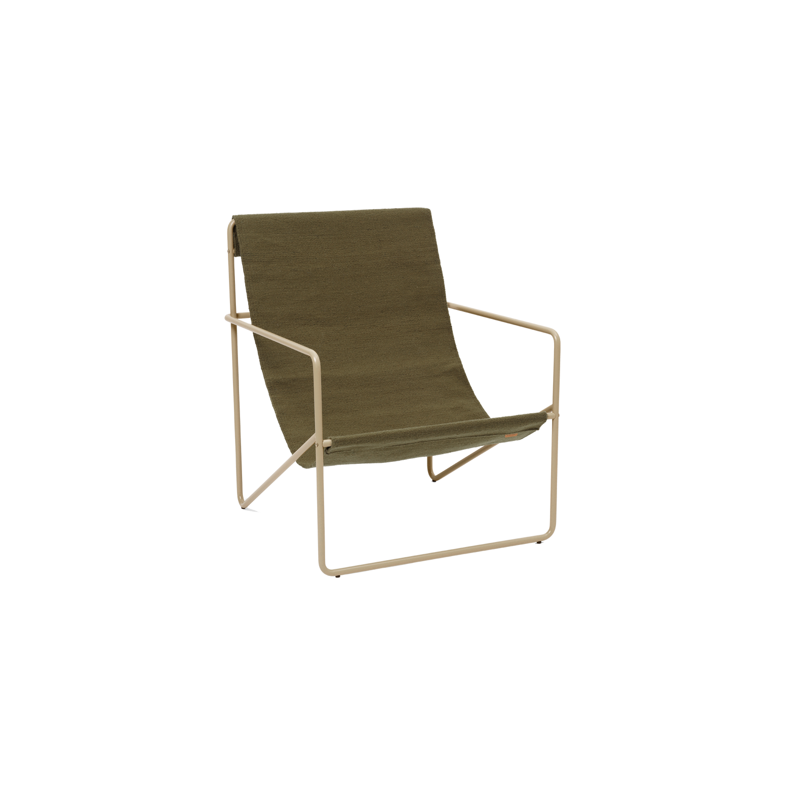 Desert chair med ramme i cashmere og tekstil i oliven
