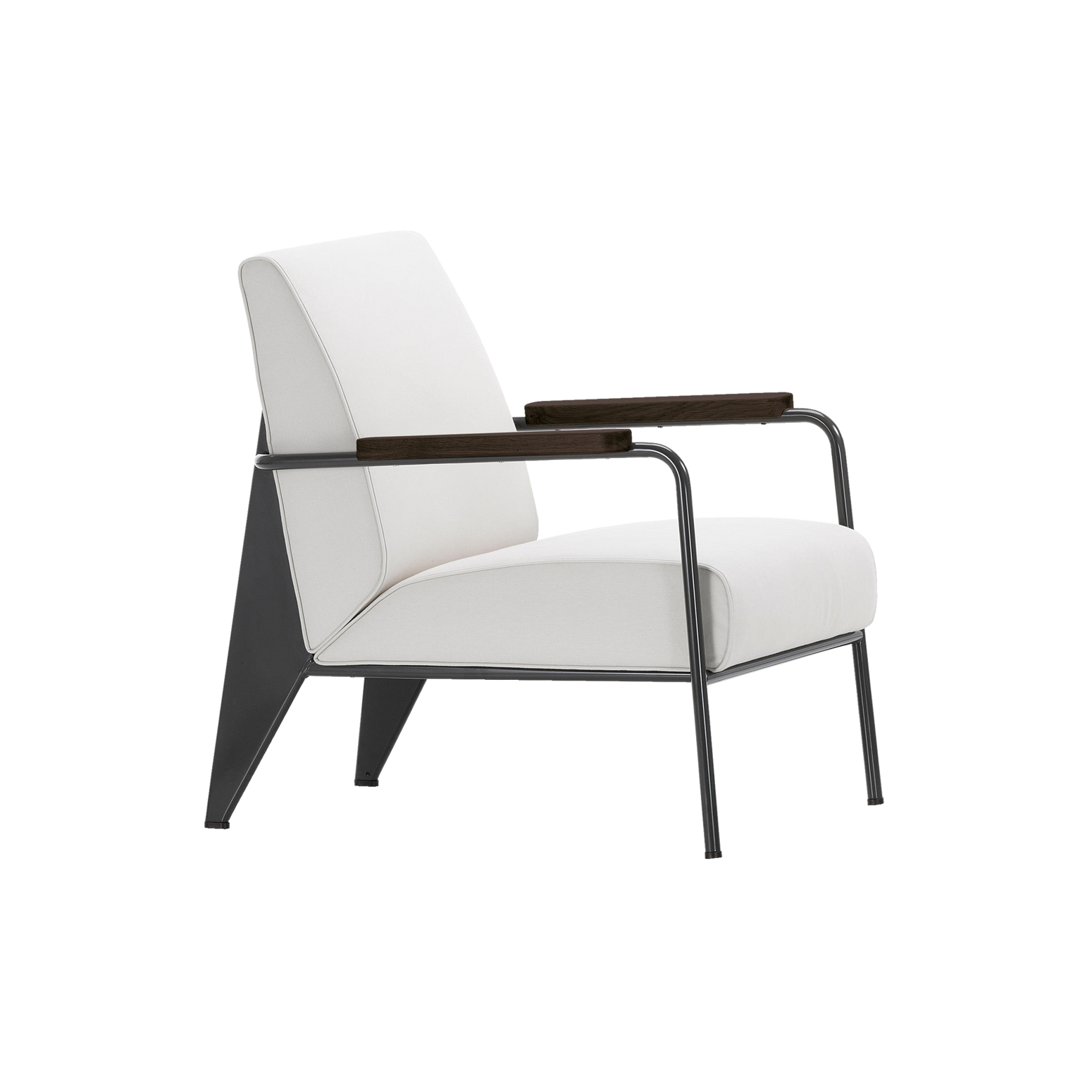 Lenestolen Fauteuil de Salon fra Vitra, ble designet allerede i 1939 av Jean Prouvé. Stolen har delikate og harde linjer. Den har et klart formspråk, som baseres på enkle og estetiske prinsipper.