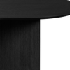 Ovalt bord i svart finér